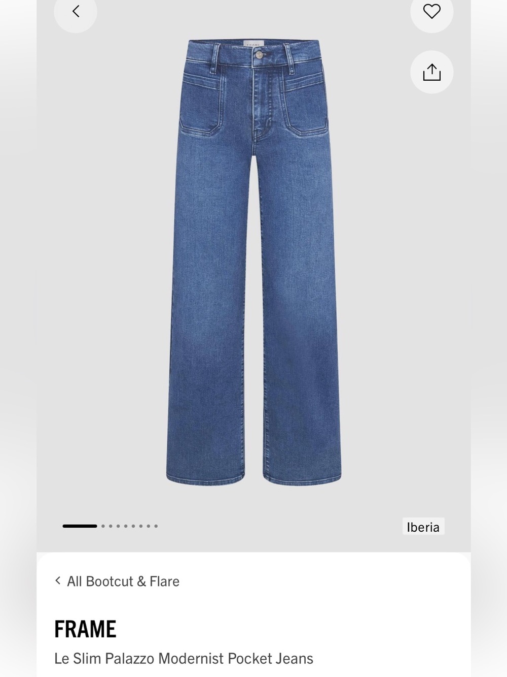 Frame size 25 le slim Palazzo